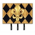 thumbnail image 1 of 6 x 9 In. Black and Gold Fleur de lis New Orleans Leash or Key Holder, 1 of 1
