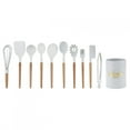 thumbnail image 2 of Kit de utensilios de cocina ZHCH de silicona blanca antiadherentes con caja de almacenamiento 11 Uds, 2 of 5