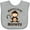 AC-Heather Grey, variant on Inktastic Mimi Little Monkey Grandchild Boys or Girls Baby Bib