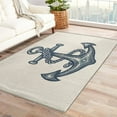 thumbnail image 1 of 4x5 Anchor Rugs for Bedroom Living Room, Nautical Area Rug for Home Decor, Soft Machine Washable Non Slip Low Pile Indoor Carpet DTSX1050, 1 of 7