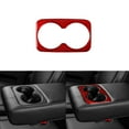 thumbnail image 1 of Red Carbon Fiber Rear Center Armrest Cup Holder Trim for Dodge Durango 2014-2020, 1 of 4