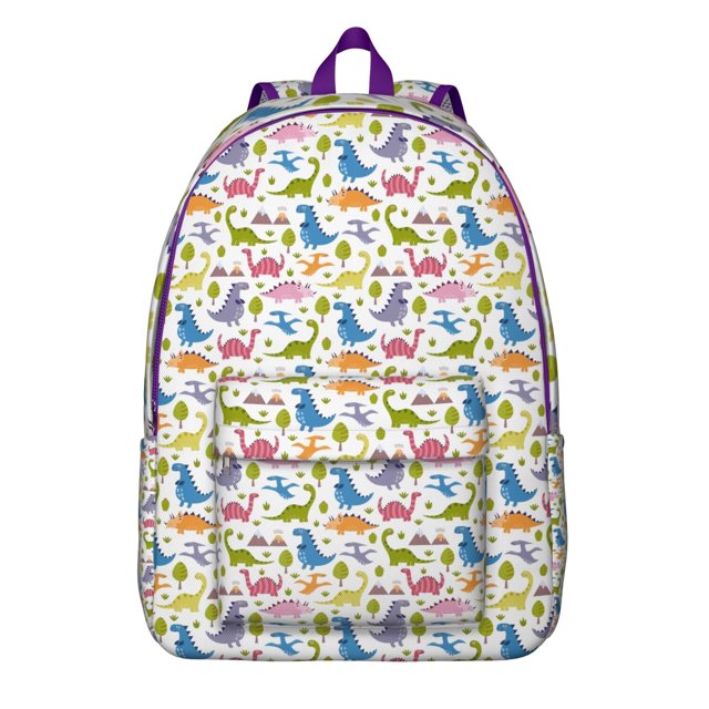 Bold Roaring Dinosaur School Backpack – Cute Abstract Dino Design for Daily Use, Short Trips, and Travel