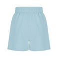 thumbnail image 2 of Jean Shorts Stretchy Denim Shorts Girls Girls Casual Shorts Soft Stretchy Elastic Waist Comfortable Summer Wear for Ages 3-14 Play Relaxation Everyday Outfit, 2 of 6