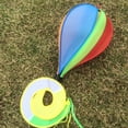 thumbnail image 3 of Tira de viento de globo de aire caliente de arcoíris, molino de viento de colores giratorio brillante, cadena de molino de viento de jardín, decoración al aire libre Adepaton 2034257-2, 3 of 9