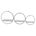 thumbnail image 1 of Sagebrook Home S/3 Wood/Metal Wall Shelves, White/Silver, 1 of 4