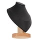 thumbnail image 5 of Soporte de exhibición de collares, soporte multiusos elegante de madera para busto de joyería para el hogar, tienda de joyería, feria comercial, negro, 5 of 12