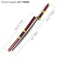 thumbnail image 2 of Roronoa Zoro Cosplay sword Sandai Kitetsu Katana Japanese Samurai Sword Total Length:41in, 2 of 5