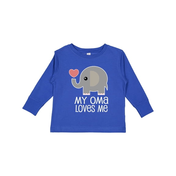 Inktastic My Oma Loves Me Grandchild Boys or Girls Long Sleeve Toddler T-Shirt