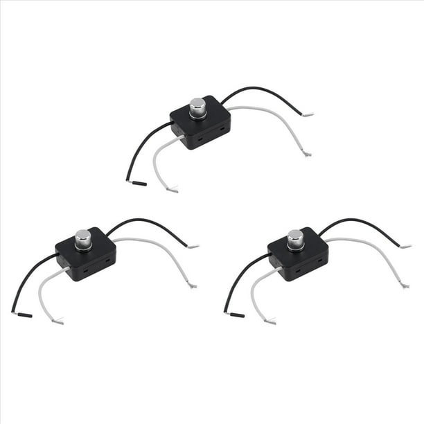 3X Kit Combinado de Interruptor de Atenuación Incorporado, Interruptor de Atenuación de Dosel Giratorio de 120 V, Reemplazo para Lámparas de Mesa/Luces de Piso