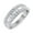 Platinum, variant on Naples - Round and Baguette Halfway Diamond Ring