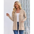 thumbnail image 4 of Zeagoo Cardigan for Women Long Sleeve Open Front Sweaters Casual Loose Lightweight Cardigans with Pockets, 4 of 6