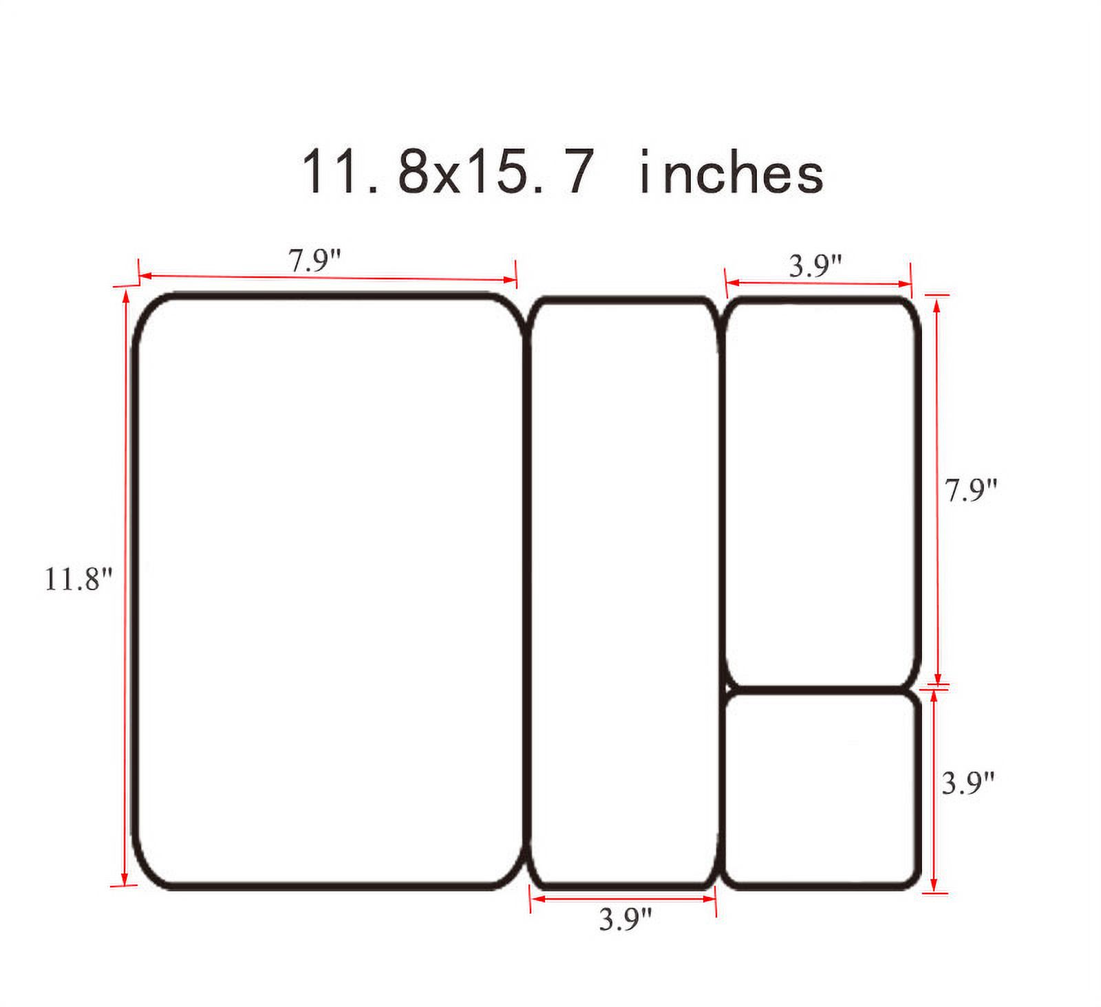 imUfer 11.8*15.7 Inches Drawer Tableware Storage Box Set Suitable For Drawer Compartment Storage Desktop Classification Overlay Storage Organization