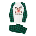 thumbnail image 2 of Family Matching Pajamas Christmas Print Long Sleeve Crew Neck Tops and Casual Plaid Pants Sleepwear, 2 of 9