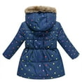 thumbnail image 3 of Girls' Winter Coat Outwear Parka Long Sleeve Waist Quilted Clothes Solid Color Heavy Overcoat with Pockets Holiday Winter Warm Tops Heavy Parka 4-12 Years Daily Deals, 3 of 7