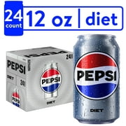 Pepsi Diet Cola Soda Pop, 12 fl oz., 24 Pack Cans