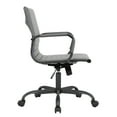 thumbnail image 6 of LeisureMod Harris Leather Office Desk Chair with Swivel Armrests Modern Adjustable Executive Conference Chair for Office and Home (Grey), 6 of 6