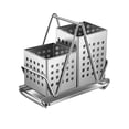 thumbnail image 1 of Cutlery Holder Chopstick Draining Basket Stainless Steel Kitchen Utensil Rack with tray, 1 of 9