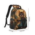 thumbnail image 2 of Yiaed Sunflower Meditating Cat Print School Backpack College Backpack Daypacks for Students High School Spacious and Durable Daypack for Work and Travel-One Size, 2 of 6