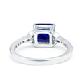 thumbnail image 4 of Cushion Cut Celtic Ring Blue Sapphire CZ 925 Sterling Silver Size 6, 4 of 7