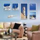 thumbnail image 3 of Bienvenido Decoración de madera con estrellas de mar y mariscos para decoración náutica., 3 of 5