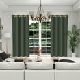 thumbnail image 5 of Lfeey Blackout Curtains for Bedroom, Set of 2 Panels, 52 x 84 inches, Dark Green, 5 of 6