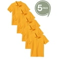 thumbnail image 3 of 5-Pack School Uniform Tagless Polo Tshirt for Little Boys & Big Boys, 3 of 8