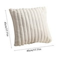 thumbnail image 3 of Uutvmp Christmas Faux Fur Plush Throw Pillow Covers 17.7x17.7 Inch, Luxury Soft Fluffy Striped Decorative Pillow Covers for Sofa, Couch, Living Room, 3 of 7