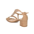 thumbnail image 3 of New Women Nature Breeze Roxane-01 Faux Suede Open Toe T-Strap Chunky Heel Sandal, 3 of 5
