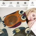 thumbnail image 3 of ONETECH Owl Throw Blanket, Flannel Cute Owles Themed Stuffed Animal Off White Throw, Soft Throw Blanket for Home for Boys Girls Women Owl Lovers Gifts, 3 of 6