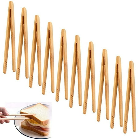 

Toast Tong 50 Pieces Bamboo Toast Tongs Bamboo Tongs 7 Inches Toaster Tongs Made of Natural Bamboo Perfect for Toast Bread Pickles