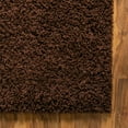 thumbnail image 7 of Unique Loom Solid Shag Collection Area Rug (7' 10" Square Chocolate Brown), 7 of 7