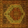 thumbnail image 1 of Ahgly Company Machine Washable Indoor Square Persian Yellow Traditional Area Rugs, 6' Square, 1 of 4
