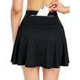 thumbnail image 3 of NELEUS Womens 2 in 1 Tennis Skirts High Waisted Athletic Golf Skirt with Pockets,Black,US Size M, 3 of 8