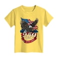 thumbnail image 4 of Karoyedx Girls Shirt Toddler Girls 4th of July Shirt America 250th Anniversary T-Shirt Retro American Flag Bow Tee Kids USA Patriotic Top Yellow Size,11-12 Years, 4 of 5
