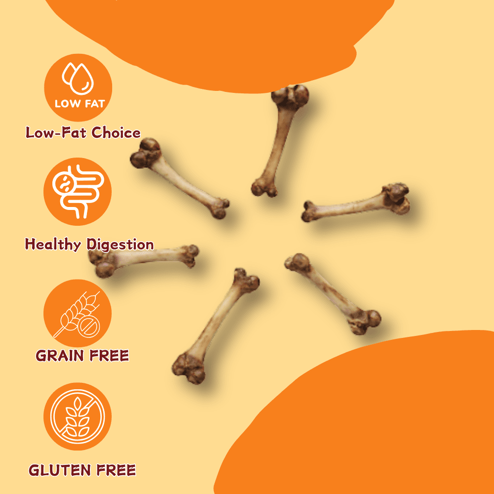Tender Touch All-Natural Slow-Roasted Mutton Bones for Dogs, A Meaty and Wholesome Single Ingredient Chew for Dental Health, 6 Count