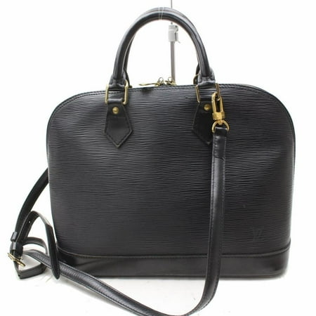 Alma Bag - Alma Noir with Strap 868643 Black Leather Satchel