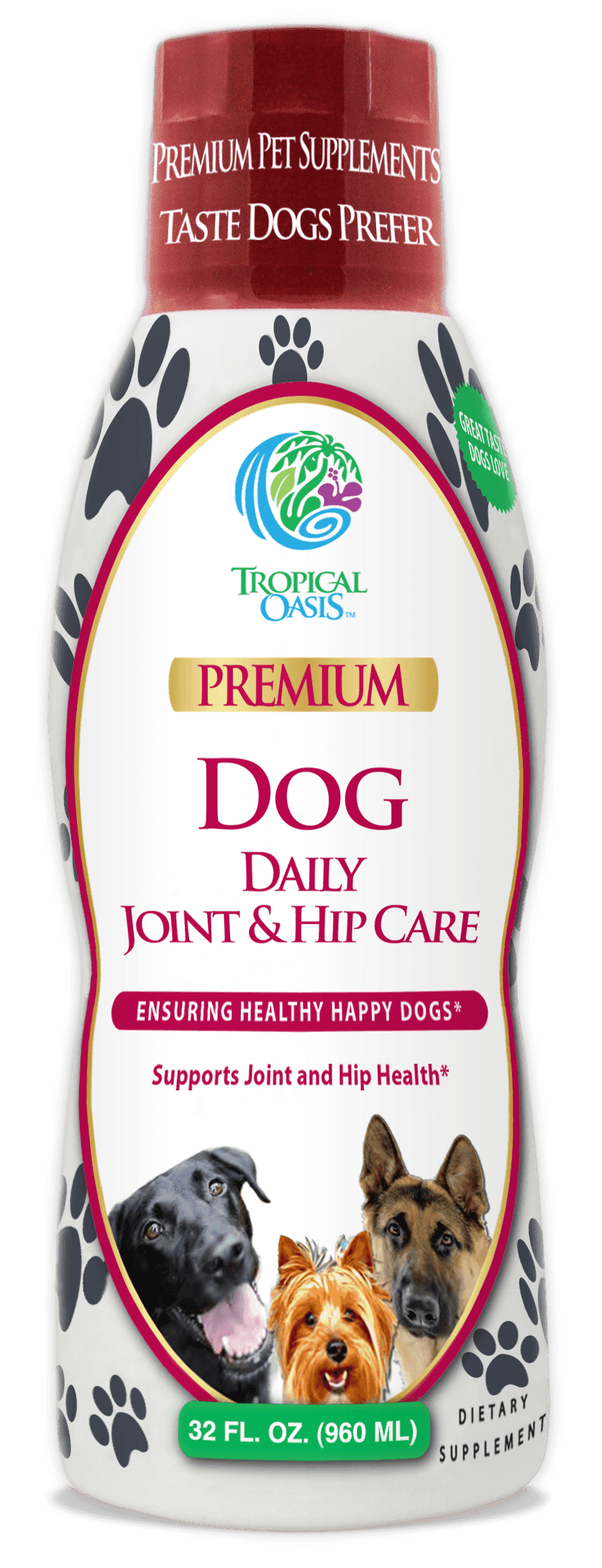 Hip & Joint Supplement for Dogs, Liquid Glucosamine Chondroitin, 16oz up to 128 Servings