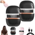 thumbnail image 1 of Nulira Mini Hair Straightener, 2-In-1 Cordless Hair Straightener & Styler, Mini Hot Comb, Fast Heating Hot, 3-Speed Temperature Control, for Travel Home (Black*2), 1 of 8