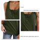 thumbnail image 3 of Camiseta sin mangas con botones y cuello en U para mujer, camisa informal elegante de punto acanalado de Color puro, sin mangas, para trabajo de oficina, 3 of 6
