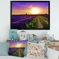 thumbnail image 3 of Designart 'Lavender Field At Sunrise II' Farmhouse Framed Art Print, 3 of 4