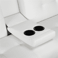 thumbnail image 6 of Renwick LuxuryGoods Modern Faux Leather Futon with Cupholders and Pillows, White, 6 of 10