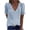 Blue, variant on JeashCHAT Plus Size Tops for Women Fashion Women Casual Solid Short Sleeve V-Neck Lace T-Shirt Blouse Tops