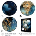 thumbnail image 3 of Designart "Celestial Dreams Gold Dreamcatcher painting I" Dream Catcher Floater Framed Canvas Print, 3 of 7