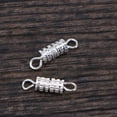 thumbnail image 3 of LOLIPPYY 100Pcs Silver Barrel Screw Clasps for Jewelry Durable Copper Clasps with Safety Screw Lock, 3 of 4