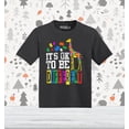 thumbnail image 2 of Shop4Ever It's OK to Be Different Autism Awareness Giraffe Toddler's Cotton T-Shirt 2T Black, 2 of 6