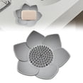 thumbnail image 3 of 2 Pcs Soap Draining Tray Dish, Flexible Non-Slip Silicone Soap Dish,Lotus Flowers Soap Dish with Drain for Kitchen Bathroom Shower Bathtub Counter, 3 of 9