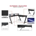 thumbnail image 2 of OSP Home Furnishings Avatar Battlestation Bureau de Jeu en Forme de L avec Lumières DEL RVB Bluetooth et Surface en Fibre de Carbone, Rouge, 2 of 2