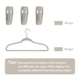 thumbnail image 3 of Pinzas de terciopelo Trgowaul para perchas finas (60 unidades, color beige), 3 of 8