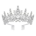 thumbnail image 5 of Bridal Crown Tiara Princess Queen Fairy Bridal Headpiece Wedding Crown Alloy Rhinestone Birthday Party Prom Gift, 5 of 8