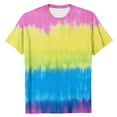 thumbnail image 4 of Men's Tie Dye Short Sleeve Graphic T-Shirt - Rainbow Psychedelic 3D Print Casual Hip Hop Tee, 4 of 5